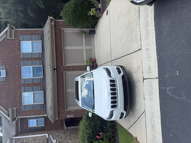 Brick home with a two-car garage